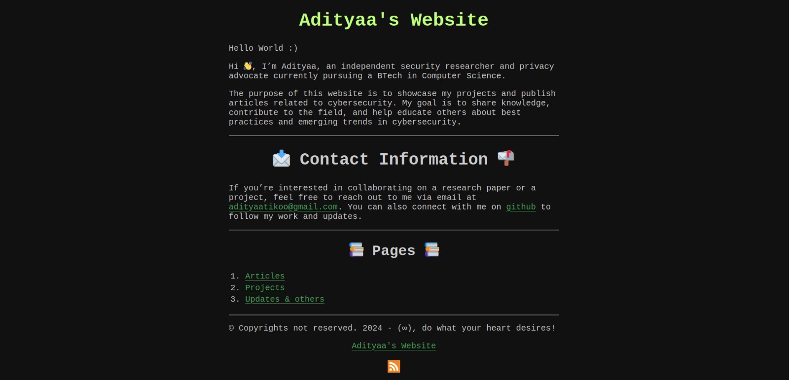 old website design